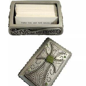 Lord Hear My Prayer Trinket Jewelry Box With Lid & Daily Inspirational Cards
